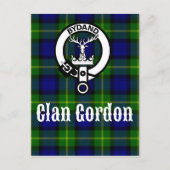 Clan Gordon Tartan Crest Briefkaart (Voorkant)