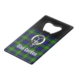 Clan Gordon Tartan Crest Creditkaart Flessenopener