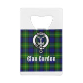 Clan Gordon Tartan Crest Creditkaart Flessenopener (Achterkant)