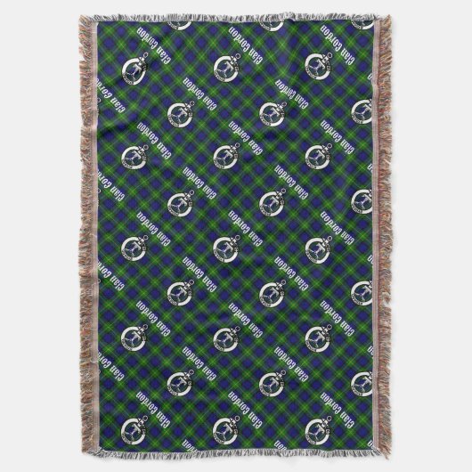 Clan Gordon Tartan Crest Deken (Voorkant Verticaal)