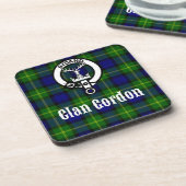 Clan Gordon Tartan Crest Drankjes Onderzetter (Linkerzijde)