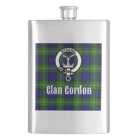 Clan Gordon Tartan Crest Flacon (Voorkant)