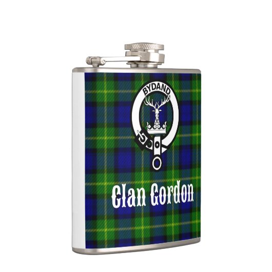 Clan Gordon Tartan Crest Heupfles (Rechts)