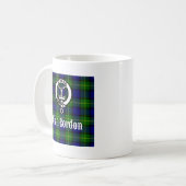 Clan Gordon Tartan Crest Koffiemok (Voorkant links)