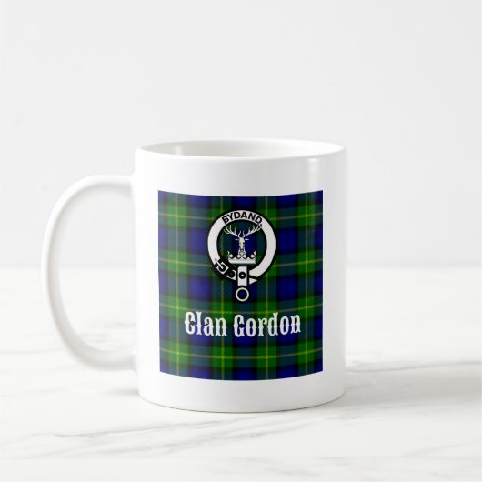 Clan Gordon Tartan Crest Koffiemok (Links)