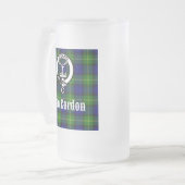 Clan Gordon Tartan Crest Matglas Bierpul (Voorkant links)