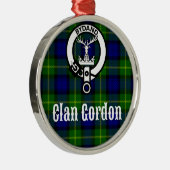 Clan Gordon Tartan Crest Metalen Ornament (Rechts)