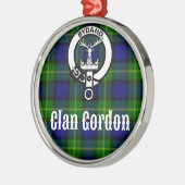 Clan Gordon Tartan Crest Metalen Ornament (Links)