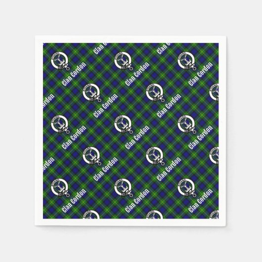 Clan Gordon Tartan Crest Servet (Voorkant)