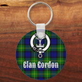 Clan Gordon Tartan Crest Sleutelhanger (Voorkant)