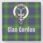 Clan Gordon Tartan Crest Stenen Onderzetter (Voorkant)