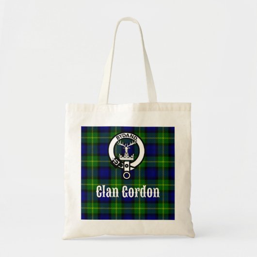 Clan Gordon Tartan Crest Tote Bag (Voorkant)
