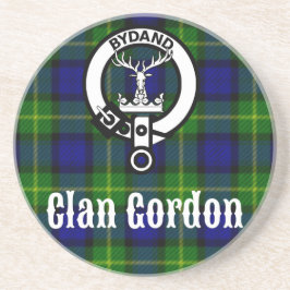 Clan Gordon Tartan Crest Zandsteen Onderzetter