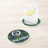Clan Gordon Tartan Crest Zandsteen Onderzetter (Zijkant)