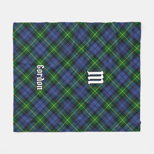 Clan Gordon Tartan Fleece Blanket (Voorkant (Horizontaal))