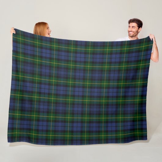 Clan Gordon Tartan Fleece Blanket Deken (In situ)