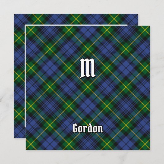 Clan Gordon Tartan Kaart (Voorkant / Achterkant)