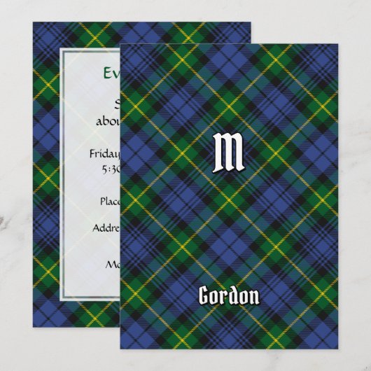Clan Gordon Tartan Kaart (Voorkant / Achterkant)