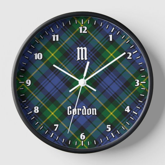 Clan Gordon Tartan Large Clock (Voorkant)