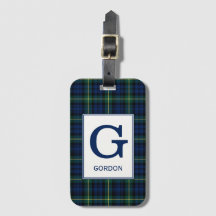 Clan Gordon Tartan Monogrammed