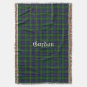 Clan Gordon Tartan Pset Custom Throw Blanket Deken (Voorkant Verticaal)