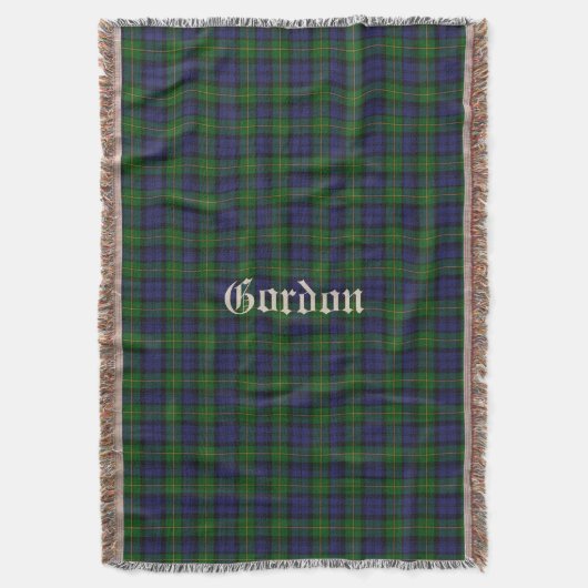 Clan Gordon Tartan Pset Custom Throw Blanket Deken (Voorkant Verticaal)