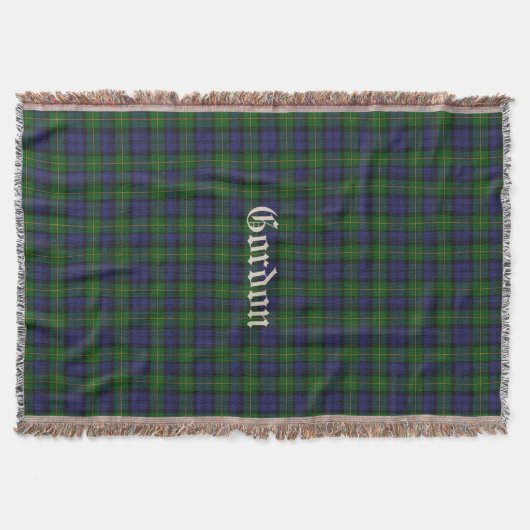 Clan Gordon Tartan Pset Custom Throw Blanket Deken (Voorkant)