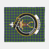 Clan Gordon Tartan Pset Fleece Deken (Voorkant (Horizontaal))