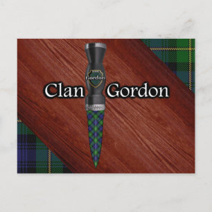 Clan Gordon Tartan Sgian Dubh Blade Briefkaart