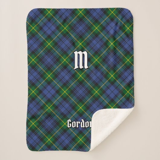 Clan Gordon Tartan Sherpa Blanket Deken (Voorkant)