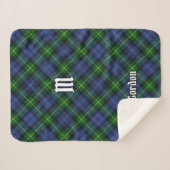 Clan Gordon Tartan Sherpa Deken (Voorkant (horizontaal))