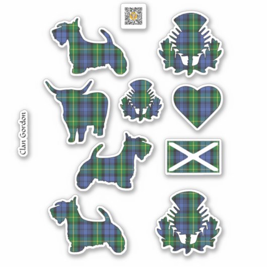 Clan Gordon Tartan Sticker (Voorkant)