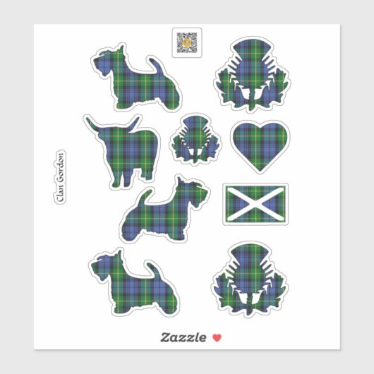 Clan Gordon Tartan Sticker (Vel)