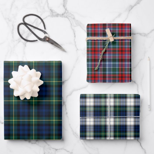 Clan Gordon Tartan Variaties Inpakpapier Vel (Voorkant)