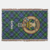 Clan Gordon Wapen boven Tartan Deken (Voorkant)