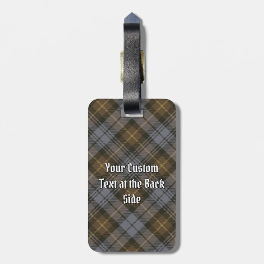 Clan Gordon Weathered Tartan Bagagelabel (Achterkant verticaal)