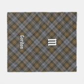 Clan Gordon Weathered Tartan Fleece Blanket (Voorkant (Horizontaal))
