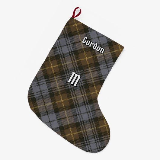 Clan Gordon Weathered Tartan Kerstmis stoppen Grote Kerstsok (Voorkant (Hangend))