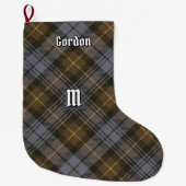 Clan Gordon Weathered Tartan Kerstmis stoppen Grote Kerstsok (Voorkant)