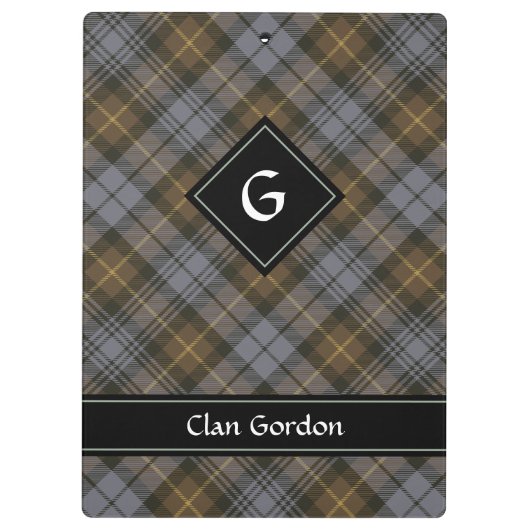 Clan Gordon Weathered Tartan Klembord (Achterkant)