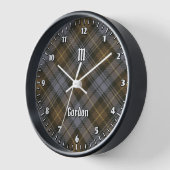 Clan Gordon Weathered Tartan Large Clock (Hoek)