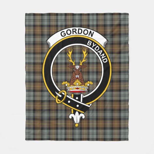 Clan Gordon Weathered Tartan Pset Fleece Deken (Voorkant)