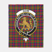 Clan Gow Tartan Schots geruit kleed Fleece Deken (Voorkant)