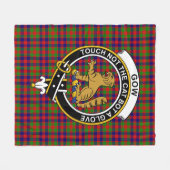 Clan Gow Tartan Schots geruit kleed Fleece Deken (Voorkant (Horizontaal))