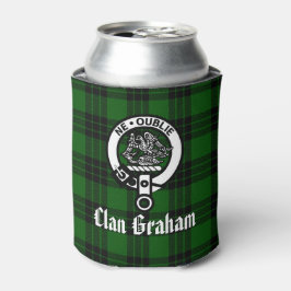 Clan Graham Crest Badge en Tartan Blikjeskoeler