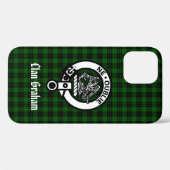 Clan Graham Crest Badge en Tartan Case-Mate iPhone Case (Achterkant (horizontaal))