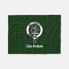 Clan Graham Crest Badge en Tartan Fleece Deken