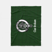Clan Graham Crest Badge en Tartan Fleece Deken (Voorkant)