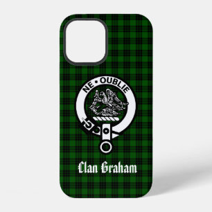 Clan Graham Crest Badge en Tartan iPhone 12 Hoesje