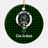 Clan Graham Crest Badge Persoonlijk Keramisch Ornament (Voorkant)